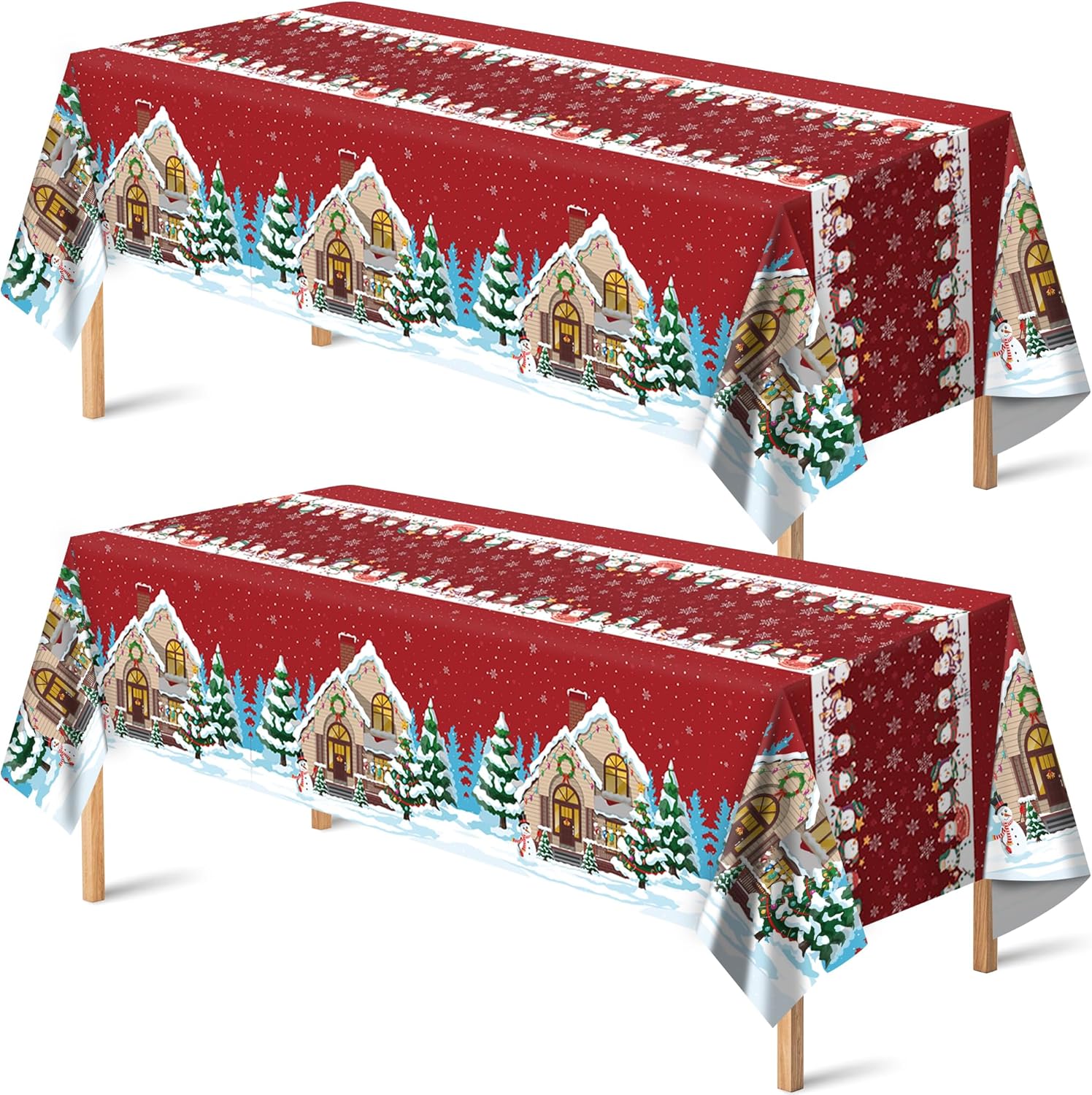 Summer Party Decorations - Summer Decorations for Home - 2 Pack Disposable Plastic Tablecloth | Floral Tablecloth for Mothers Day Wildflower Butterfly Birthday Garden Party Decorations
