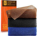 African Bath Sponge African Net Long Net Bath Sponge Exfoliating Shower Body Scrubber Back Scrubber Skin Smoother,Great for Daily Use