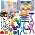 Sensory Toys 25 Pack with Visual Auditory Tactile Fidget Toys for Kids Adults Autism ADHD, Focus Calming Set for Classroom Calm Down Corner Office Desk, Travel Party Favors Gifts