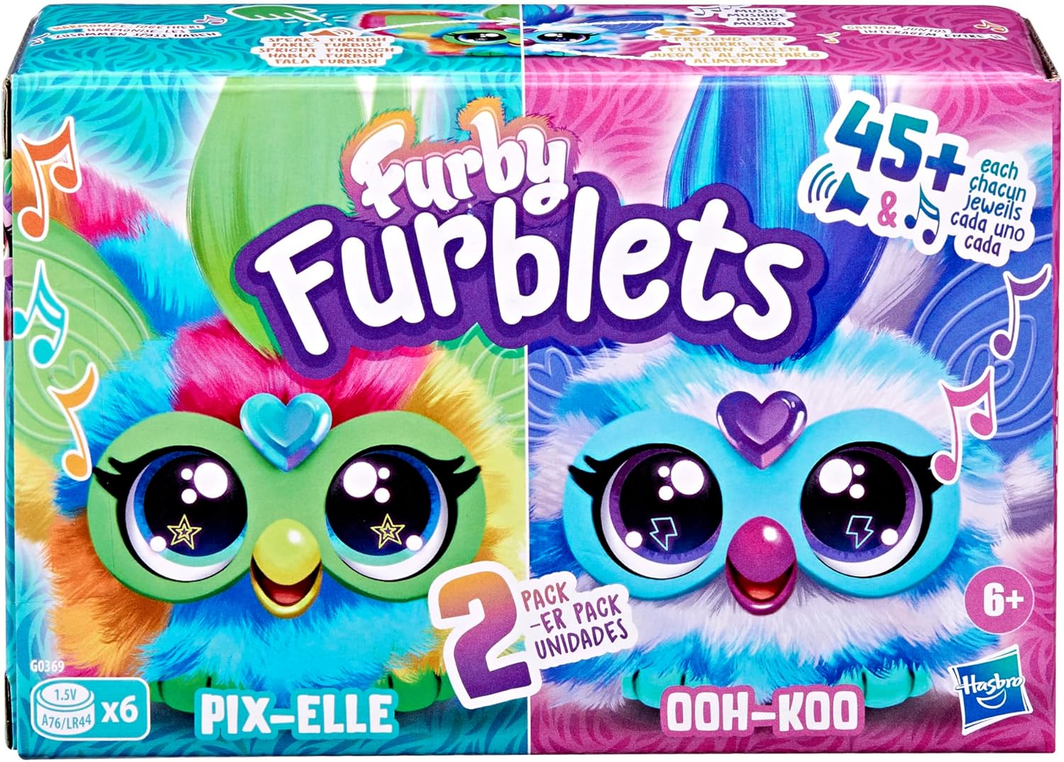 Furby Furblets Fierce & Fabulous 2 Pack, 45 Sounds Each, Electronic Plush Toys for Girls & Boys, Ages 6+