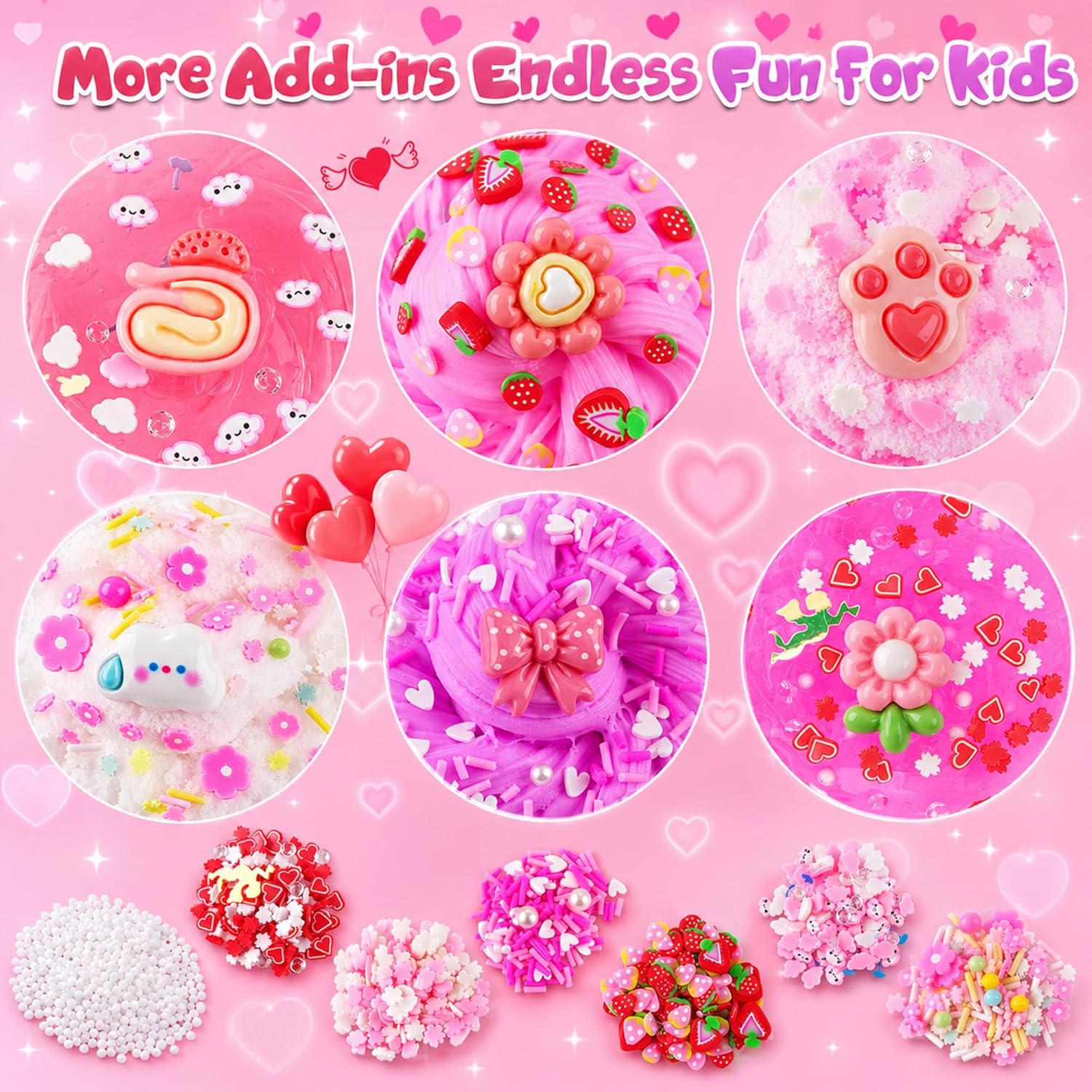 Cloud Slime kit for Girls Ages 8-12, Toys for Girls and Boys, for Kids Slime Set Party kit Goodie Bag Stuffers, 4 5 6 7 8 9 10 Year Old Girl Birthday Gift Cute Stuff