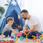 Building Blocks Kids STEM Toys Educational Building Toys Discs Sets Interlocking Solid Plastic for Preschool Kids Boys and Girls Aged 3+, Safe Material Creativity