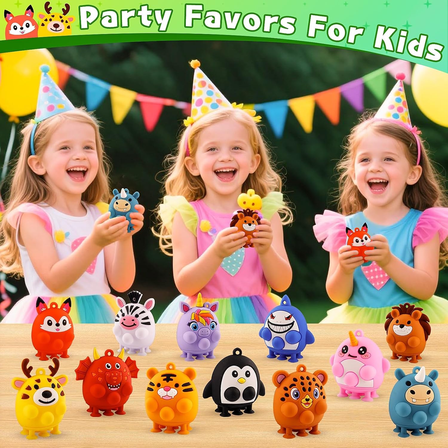 Animal Pop Suction Fidgets Toys, Toddler Travel Toys for Airplane Car Activities Essential, Party Favors for Kids, Goodie Bags Stuffers for Kids, Toddler Bath Toys, Birthday Gifts for Boy Girls