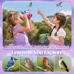 Unicorn Toys for Girls Age 3-12,Cute Heart & Wings Design Kids Binoculars with Bird Watching Manual,Toddler Toys,Kids Stocking Stuffers,3 4 5 6 7 8 9 10 11 12 Year Old Girl Christmas Birthday Gifts