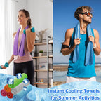 Cooling Towels for Neck and Face (40"x12"), Ice Microfiber Cooling Towels Bulk for Workout Chill Sweat Towels Cooling Neck Wraps for Gym Yoga Golf Running Sport