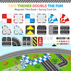 Magnetic Tiles Building Blocks for 3 4 5 6 7 8+ Years Old Boys Girls Colorful Magnet Stacking Toys Birthday Gift for Toddlers STEM Preschool Educational Construction Tiles Set