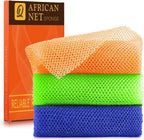African Bath Sponge African Net Long Net Bath Sponge Exfoliating Shower Body Scrubber Back Scrubber Skin Smoother,Great for Daily Use