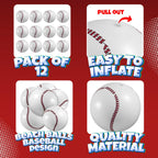 Inflatable Balls (Pack of 12) 16-inch, Beach Balls Bulk for Beach Toys & Birthday Party Decorations & Party Favors for Kids, Goodie Bags Stuffers