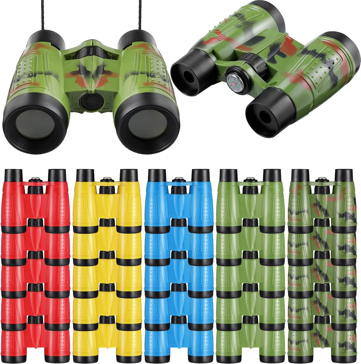 Kids Binoculars with Compass & Neck String – Outdoor Exploration Toy