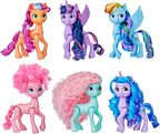My Little Pony Dolls Rainbow Celebration, 6 Pony Figure Set, 5.5-Inch Dolls, Toys for 3 Year Old Girls and Boys, Unicorn Toys