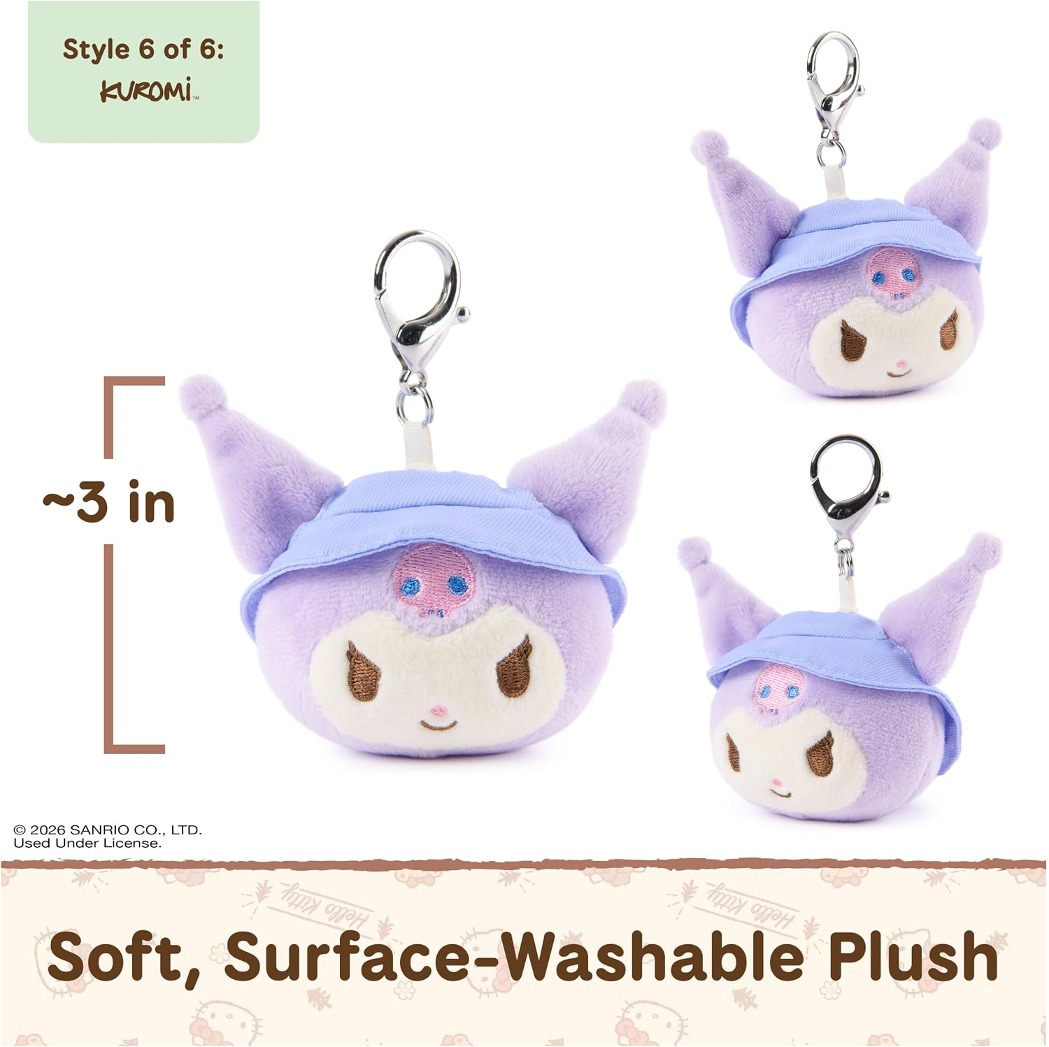 Hello Kitty & Friends 3-Inch Surprise Camping Plush (1 of 6 Styles) | Blind Bag Mystery Unboxing Inspires Outdoor Roleplay Adventures; Includes One Random 3.5-Inch Sanrio Stuffed Clip Toy Ages 1+