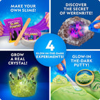 NATIONAL GEOGRAPHIC Mega Science Kit - Glow in The Dark Lab with Crystal Growing Kit, Slime Making, Glowing Putty, and More Science Experiments, Slime Kit for Boys and Girls