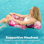 SLOOSH Inflatable Pool Floats Adult,2 Packs Floating Lounge Chairs,Blow up Pool Noodles for Adult Heavy Duty,Floating Chair for Party Summer Water Beach Lake Fun