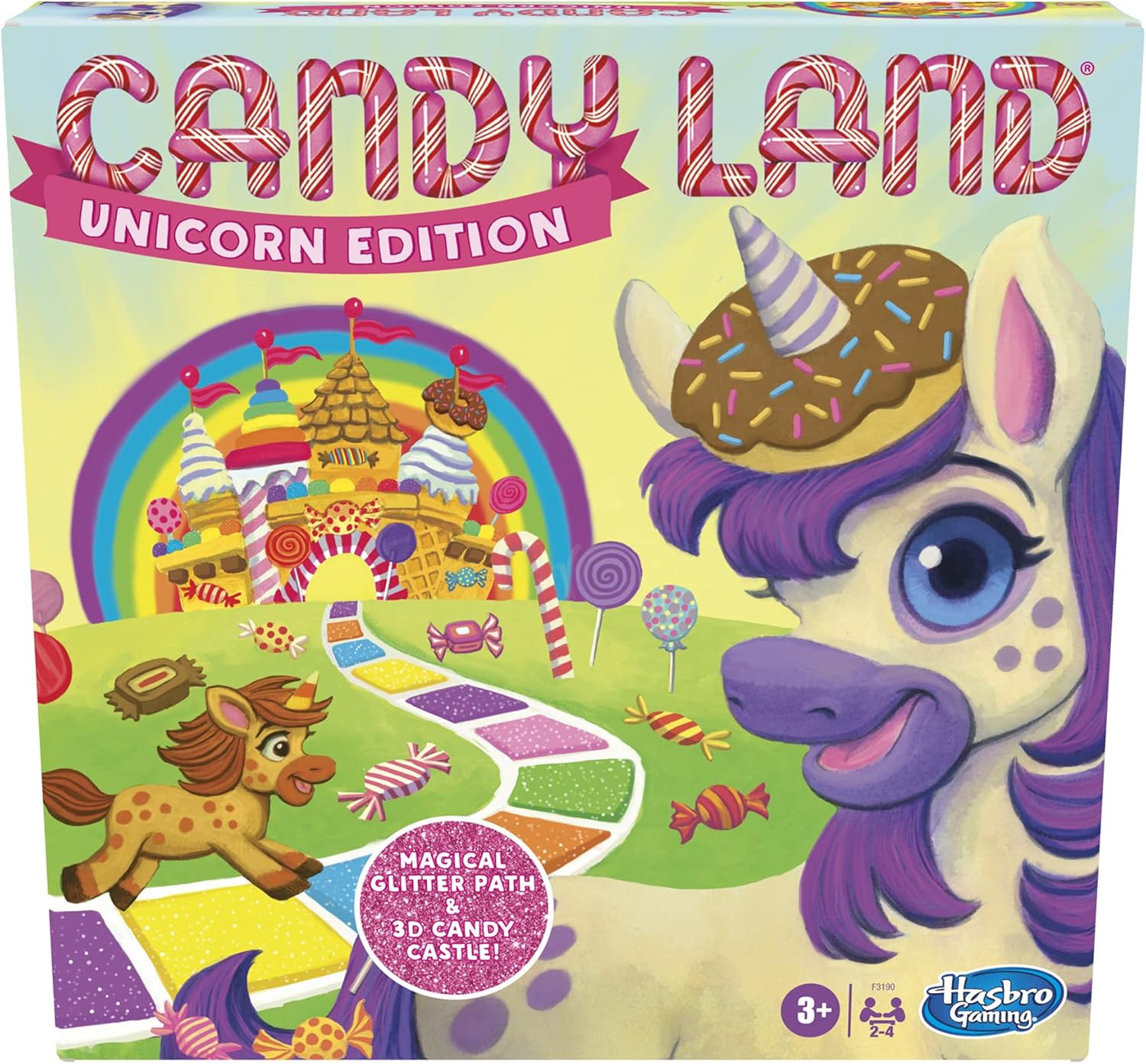 Candy Land Unicorn Edition Preschool Board Game | Back to School Gifts for Kids | Classroom Toys | Ages 3+