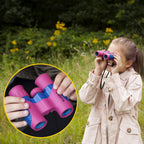 Binoculars for Kids, Girls or Boys Real Kids Binoculars in Vibrant - Includes Sticker Book with 40 Bird Species - Small Toys for Toddlers