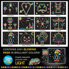 Lite Brite Ultimate Value Retro Toy, 12 Seasonal Templates, Peg Pouch, Light up Creative Activity Toy, Educational Stem, Gift for Girls and Boys, Ages 4+