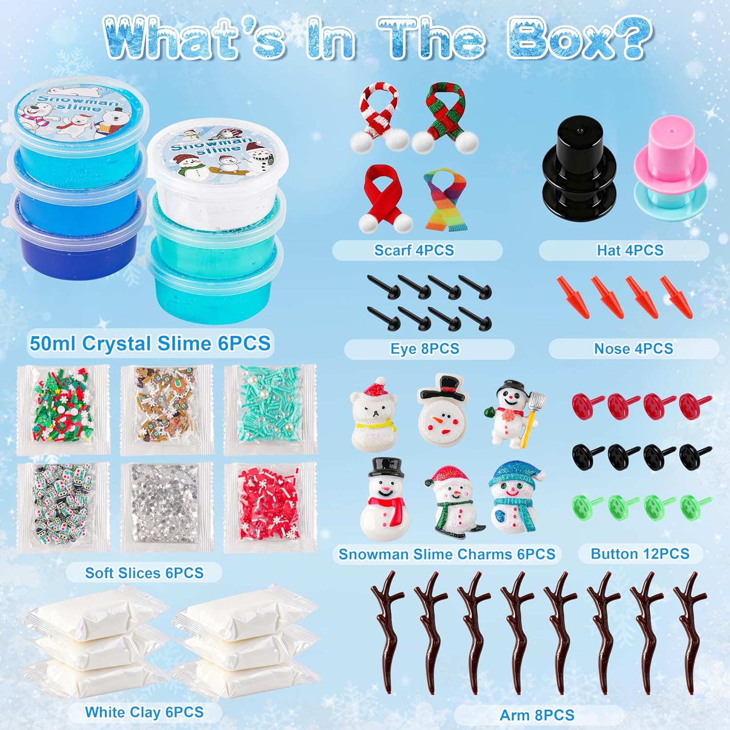 Cloud Slime kit for Girls Ages 8-12, Toys for Girls and Boys, for Kids Slime Set Party kit Goodie Bag Stuffers, 4 5 6 7 8 9 10 Year Old Girl Birthday Gift Cute Stuff
