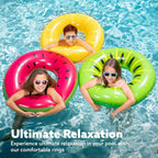 JOYIN 3 Pack Pool Floats, Pool Tube for Kids Swim Rings Inflatable Tubes, Floatie Ring Water Toys for Swimming, Summer Beach Party