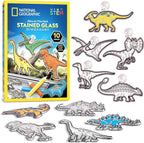 National Geographic Kids Stained Glass Kit - Kids Arts and Crafts Set, Window Sun Catchers, Kid Crafts Ages 4-8, Window Art Craft Kit, Suncatcher