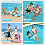 SLOOSH Inflatable Pool Floats Adult,2 Packs Floating Lounge Chairs,Blow up Pool Noodles for Adult Heavy Duty,Floating Chair for Party Summer Water Beach Lake Fun