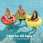 JOYIN 3 Pack Pool Floats, Pool Tube for Kids Swim Rings Inflatable Tubes, Floatie Ring Water Toys for Swimming, Summer Beach Party