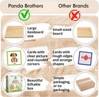 Panda Brothers Wooden Geoboard - Montessori Toys for 3 4 5 Year Old Kids and Toddlers, Educational Toy with 30 Pattern Cards and 40 Rubber Bands to Create Figures, Brain Teaser STEM Toy Geo Board