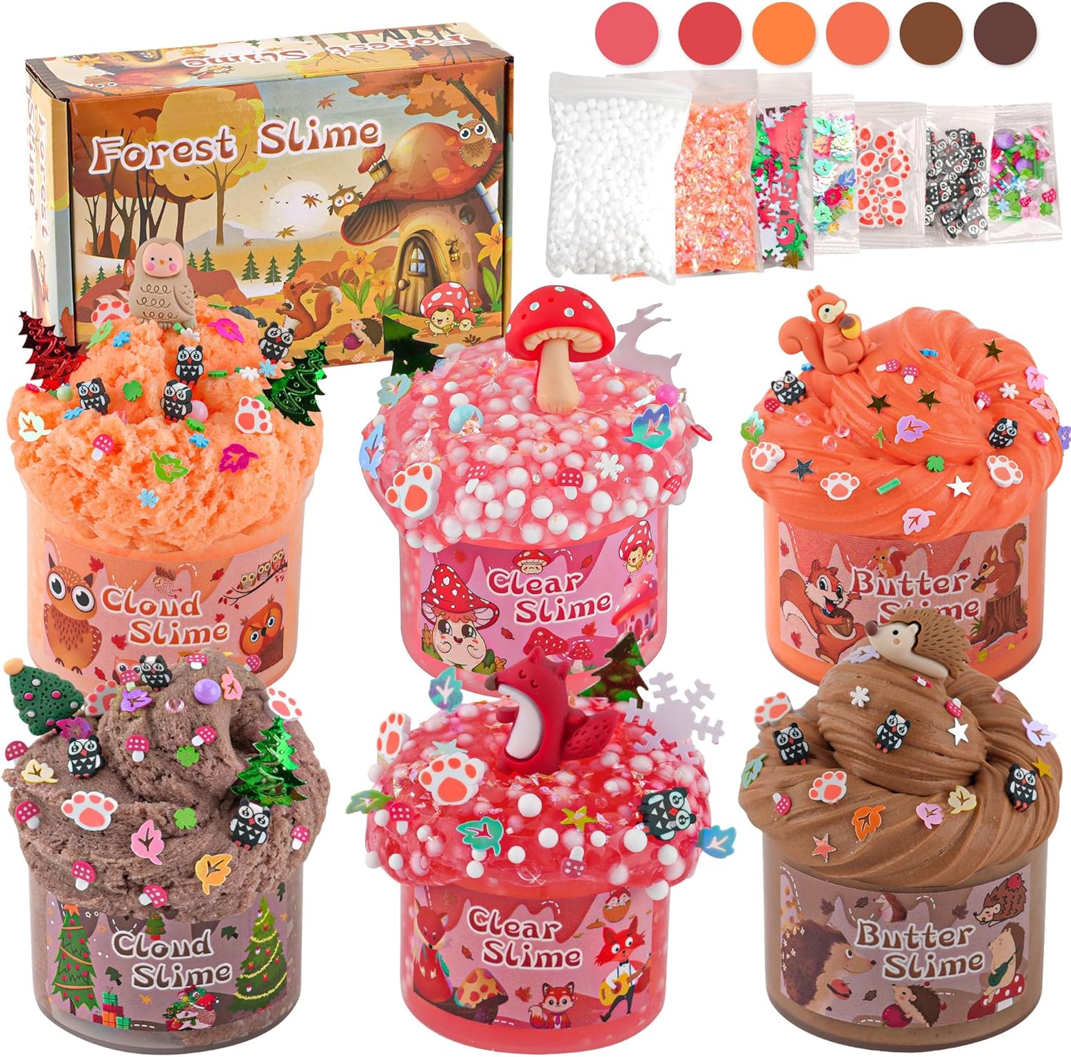 Cloud Slime kit for Girls Ages 8-12, Toys for Girls and Boys, for Kids Slime Set Party kit Goodie Bag Stuffers, 4 5 6 7 8 9 10 Year Old Girl Birthday Gift Cute Stuff