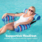 SLOOSH Inflatable Pool Floats Adult,2 Packs Floating Lounge Chairs,Blow up Pool Noodles for Adult Heavy Duty,Floating Chair for Party Summer Water Beach Lake Fun
