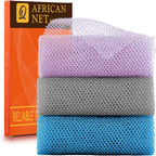 African Bath Sponge African Net Long Net Bath Sponge Exfoliating Shower Body Scrubber Back Scrubber Skin Smoother,Great for Daily Use