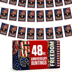 2026 World Cup Flag Bunting String, Double-Sided Polyester Rope 15m - Soccer tournament Bunting Banner for Party Decorations for Tournaments, Garden Streets & Pub Bar