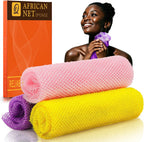 African Bath Sponge African Net Long Net Bath Sponge Exfoliating Shower Body Scrubber Back Scrubber Skin Smoother,Great for Daily Use
