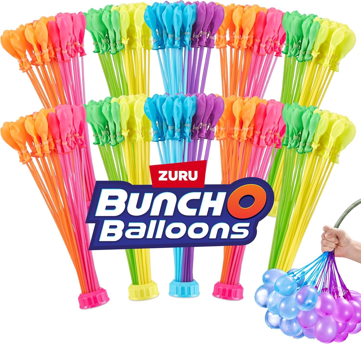 Original Bunch O Balloons Multi-Colored 330+ Rapid-Filling Self-Sealing Water Balloons by ZURU Water Balloon for the Whole Family, Kids, Teens, Adults