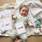 Boy Watercolor Milestone Cards - My First Monthly Milestone Cards,Blue Boy 12 Monthly Newborn Photos