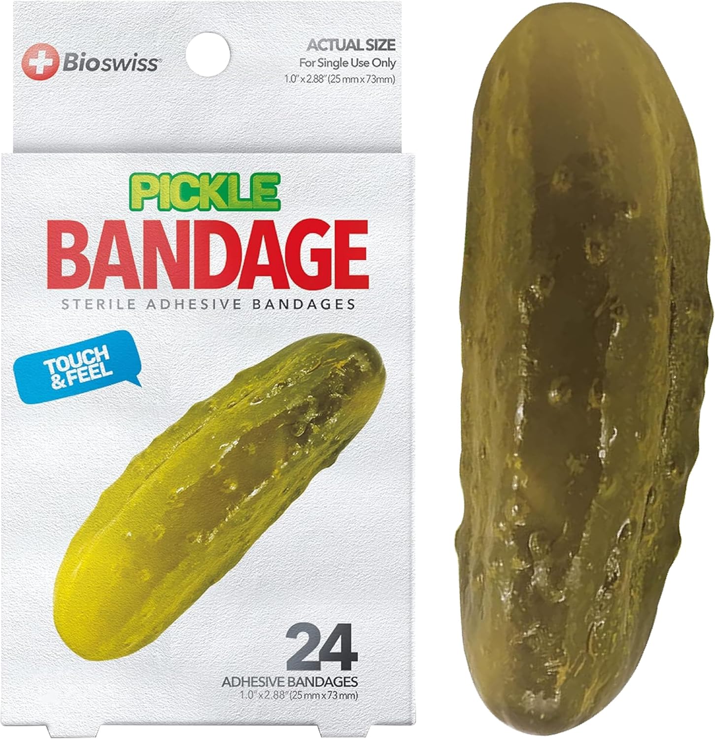 BioSwiss Bandages, Pickle Shaped Self Adhesive Bandage Set, Latex Free, Sterile Wound Care
