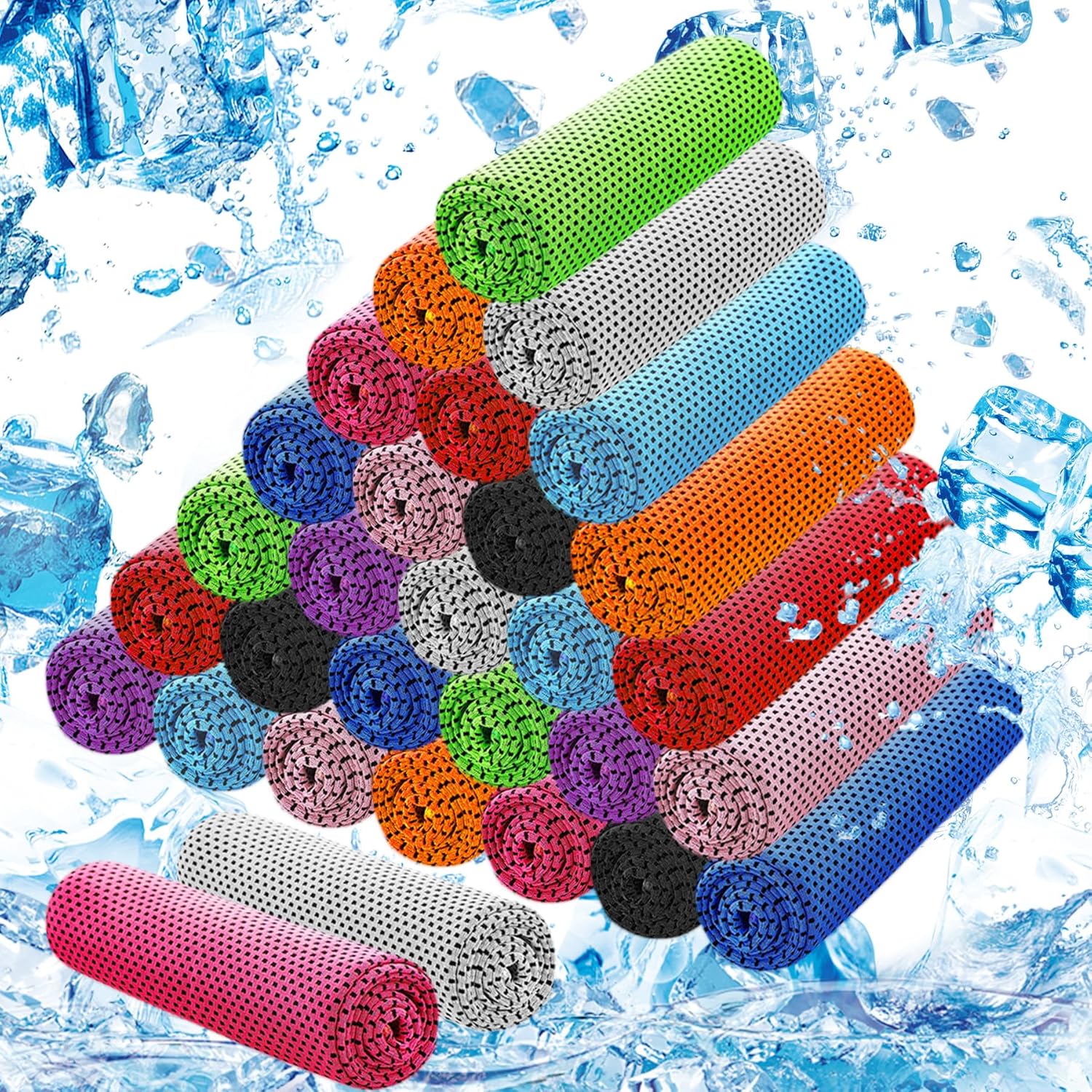 Cooling Towels for Neck and Face (40"x12"), Ice Microfiber Cooling Towels Bulk for Workout Chill Sweat Towels Cooling Neck Wraps for Gym Yoga Golf Running Sport