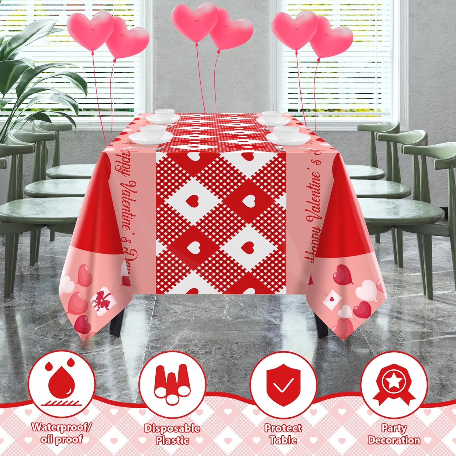 Summer Party Decorations - Summer Decorations for Home - 2 Pack Disposable Plastic Tablecloth | Floral Tablecloth for Mothers Day Wildflower Butterfly Birthday Garden Party Decorations