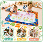 Water Doodle Mat, Kids Drawing Toys for 3 4 5 Year Old Boys Girls Gifts | Reusale Princess Color Mat, Mess-Free Coloring, Educational Doodle Toy, Toddlers Birthday Gifts for Age 3 4 5 6 7 8 Year Old