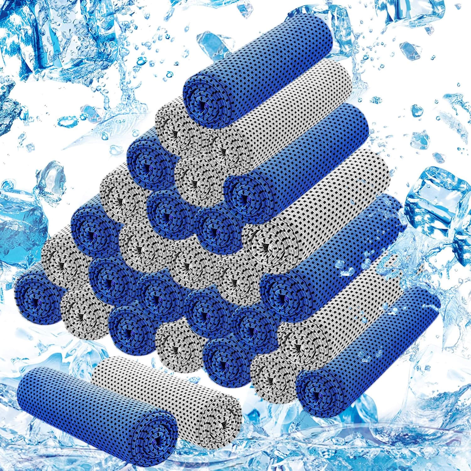 Cooling Towels for Neck and Face (40"x12"), Ice Microfiber Cooling Towels Bulk for Workout Chill Sweat Towels Cooling Neck Wraps for Gym Yoga Golf Running Sport