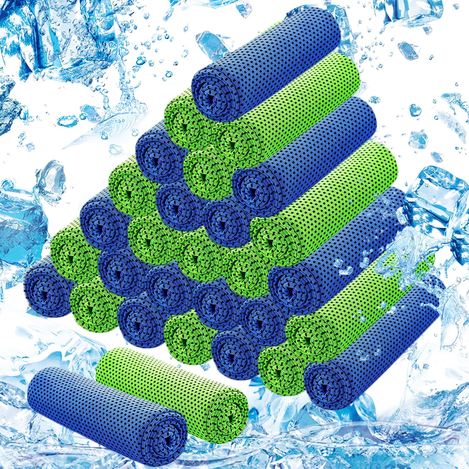 Cooling Towels for Neck and Face (40"x12"), Ice Microfiber Cooling Towels Bulk for Workout Chill Sweat Towels Cooling Neck Wraps for Gym Yoga Golf Running Sport
