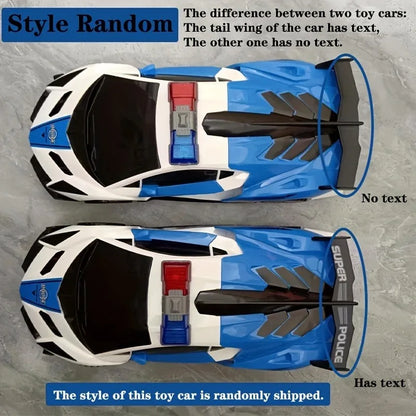 360° Rotating Police Car Toy – Sound, Light & Educational Vehicle Toy