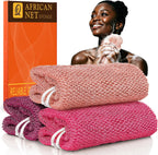 African Bath Sponge African Net Long Net Bath Sponge Exfoliating Shower Body Scrubber Back Scrubber Skin Smoother,Great for Daily Use