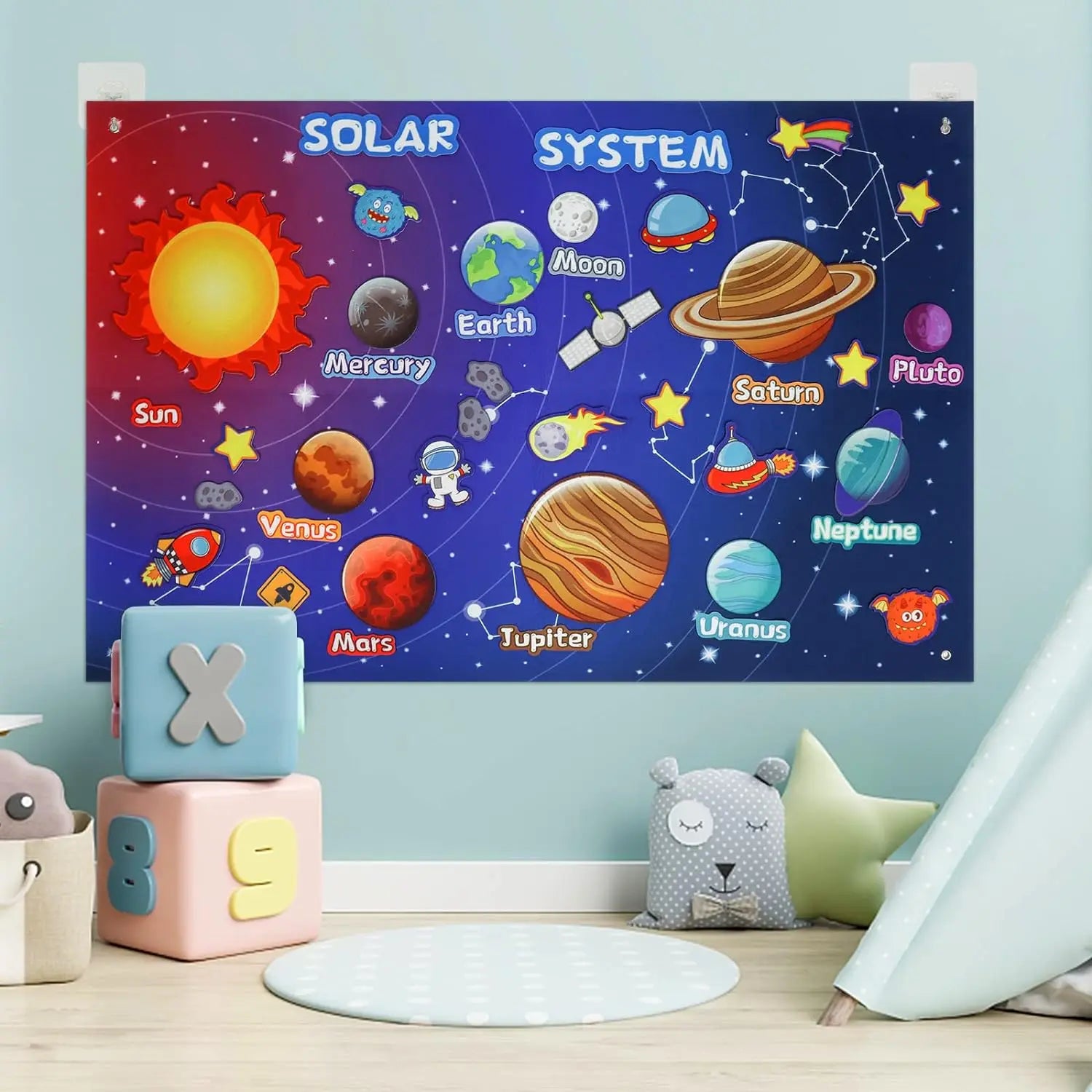 Montessori Outer Space Felt Board Story Set for Preschool Learning