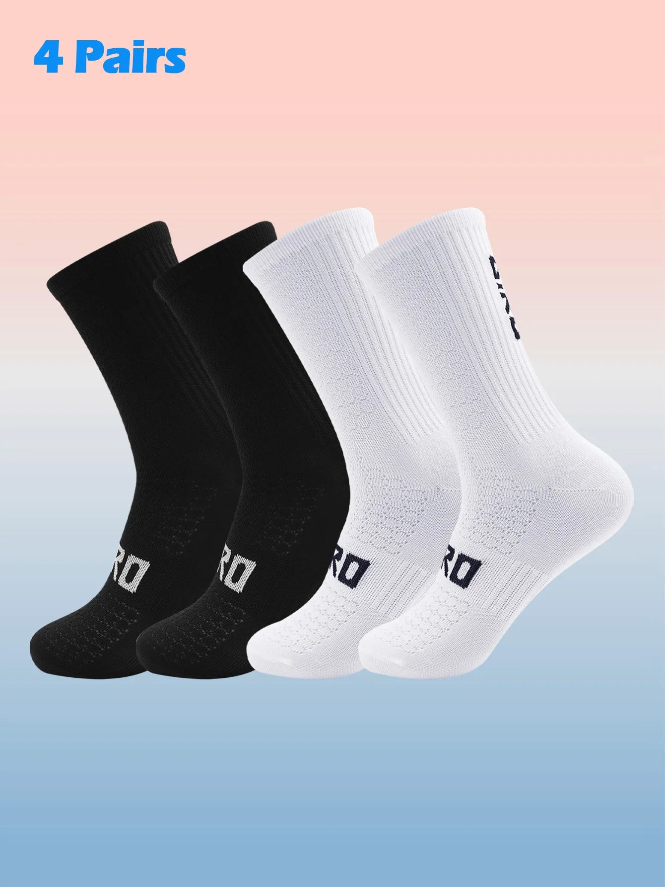 Cycling Socks Men 4 Pairs/set Biking Socks Women Sport Sweat Absorbing Breathable Football Soccer Compression Socks Wholesale