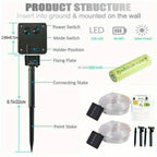 LED Solar String Lights Garden Waterproof Tube Rope Lamp Christmas Garland Fairy Lights For Outdoor Holiday Home Decoration