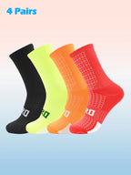 Cycling Socks Men 4 Pairs/set Biking Socks Women Sport Sweat Absorbing Breathable Football Soccer Compression Socks Wholesale