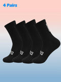 Cycling Socks Men 4 Pairs/set Biking Socks Women Sport Sweat Absorbing Breathable Football Soccer Compression Socks Wholesale