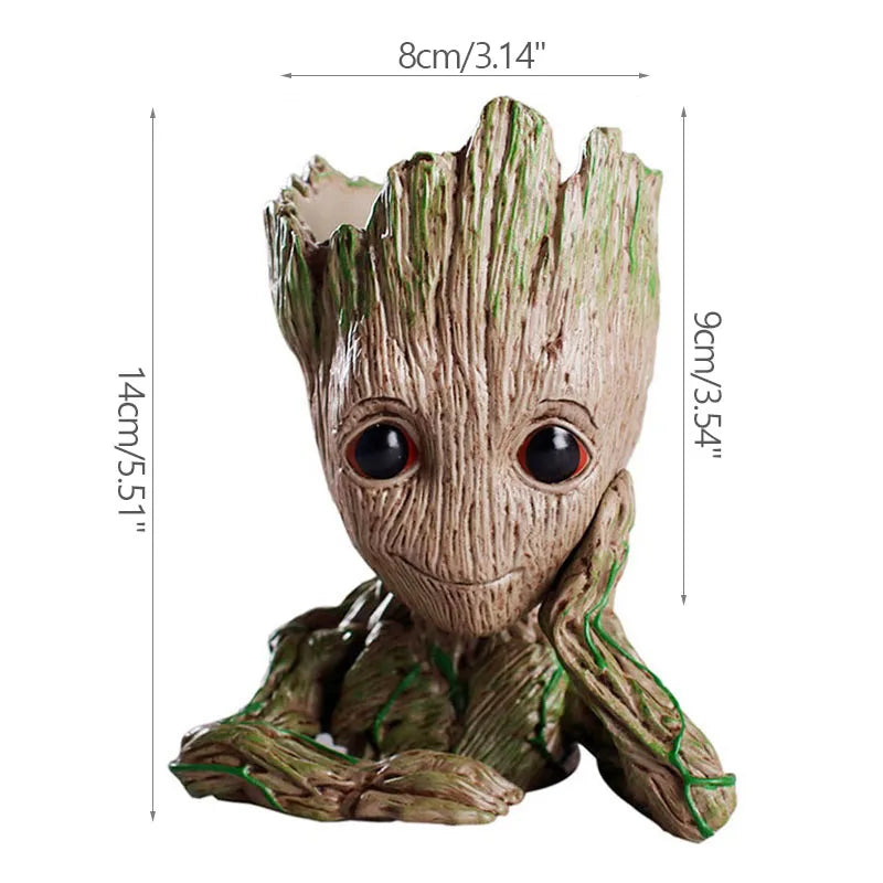 Modern Vases For Flowers Pot Groot Garden Pots Planters Anime Figurines Home Decoration Accessories Office Storage Pen Case