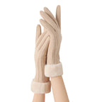 1pair Women's Thermal Lined Cycling Gloves, Winter Warmth Riding Gloves Halloween Accessories Winter Gloves