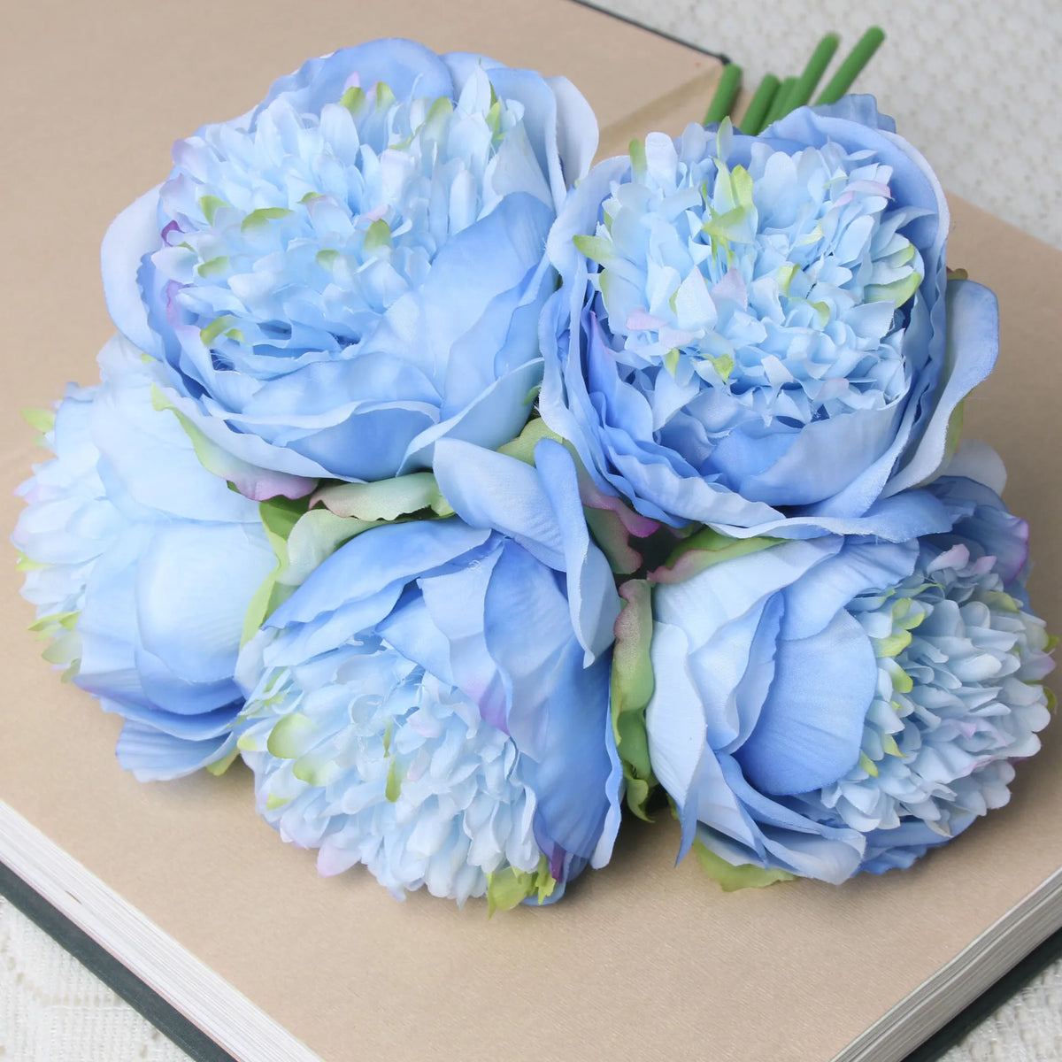 5Big Heads 11cm Diameter Rose Pink Peony Artificial Flowers Bouquet Fake Flower for Home Bride Wedding Decoration Marriage Decor
