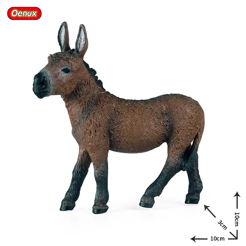 Oenux Simulation Wild Animals Toy Desert Camel Donkey Alpaca Antelope Elk Deer Model Action Figures PVC Decoration Kids Gift
